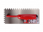 Desempenadeira de Aço Dentada – Cabo Plástico Aberto 8 x 8 cm