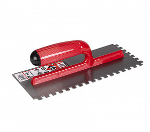 Desempenadeira de Aço Dentada – Cabo Plástico Aberto Rubi